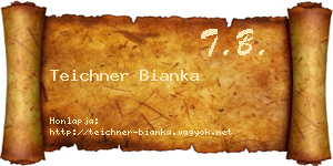 Teichner Bianka névjegykártya